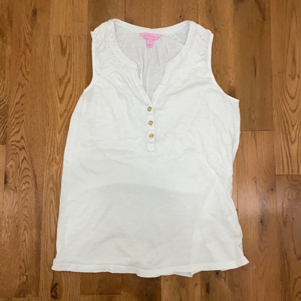 Lilly Pulitzer white tank top